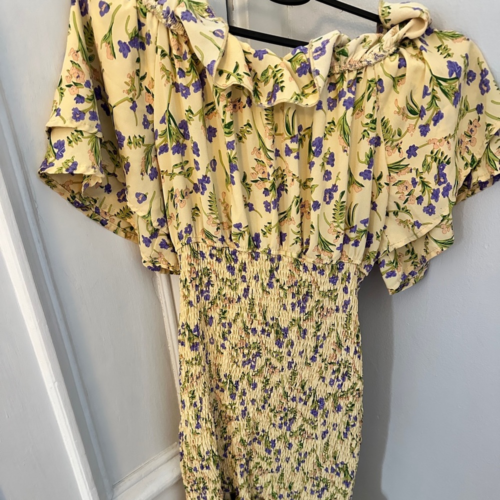 Yellow floral dress